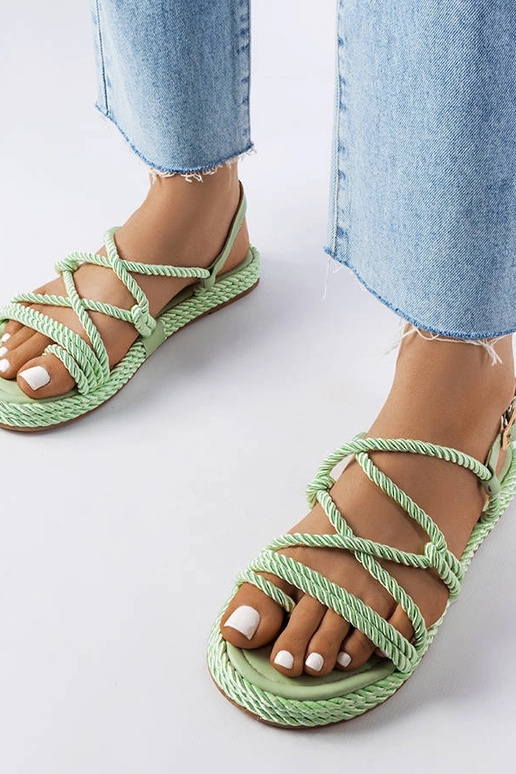 Grüne gewebte Sandalen „Burwell“ Grüne gewebte Sandalen „Burwell“