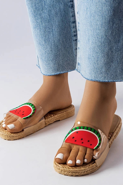 Transparente Wassermelonen-Flip-Flops...
