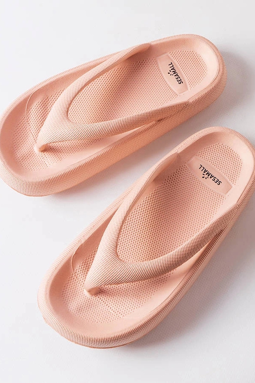 Modesto – Rosa, klobige Flip-Flops
