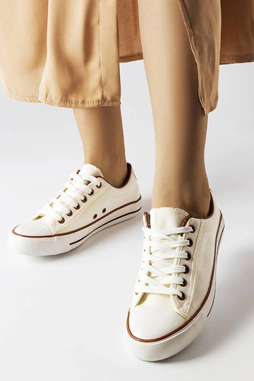 Weiße Stoff-Sneaker von...