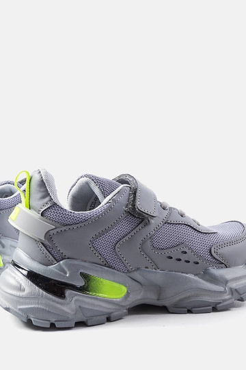 Ansel graue Kinder-Sneaker mit Klettverschluss 2