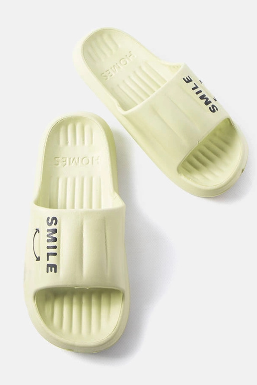Grüne Flip-Flops aus Schaumstoff Smile