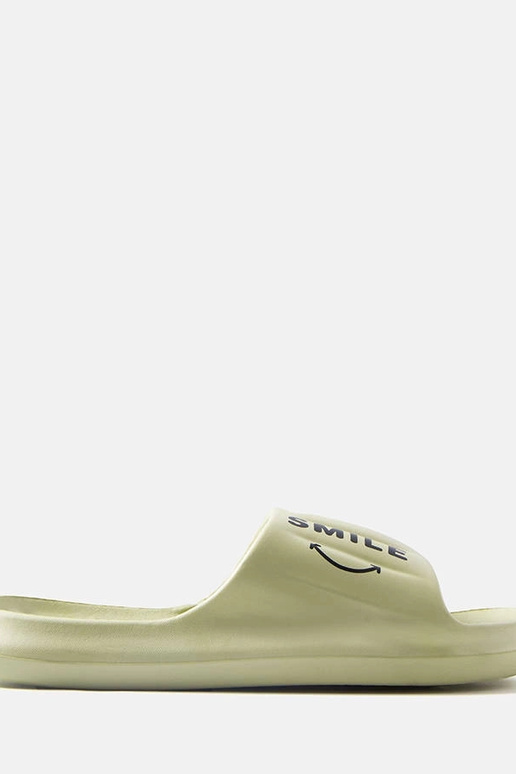Grüne Flip-Flops aus Schaumstoff Smile