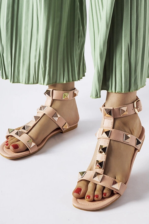 Ignazio – Rosa Sandalen mit Nieten