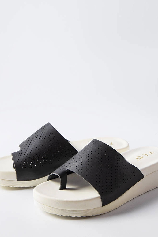 Schwarze Monferrato-Keilsandalen