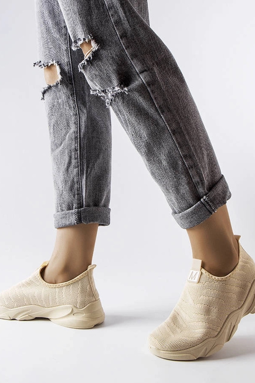 Beige Stoff-Sportschuhe für Damen Aaron Beige Stoff-Sportschuhe für Damen Aaron