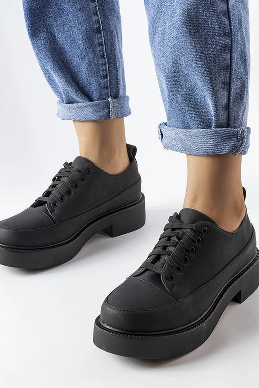 Schwarze flache Schuhe Merico Schwarze flache Schuhe Merico