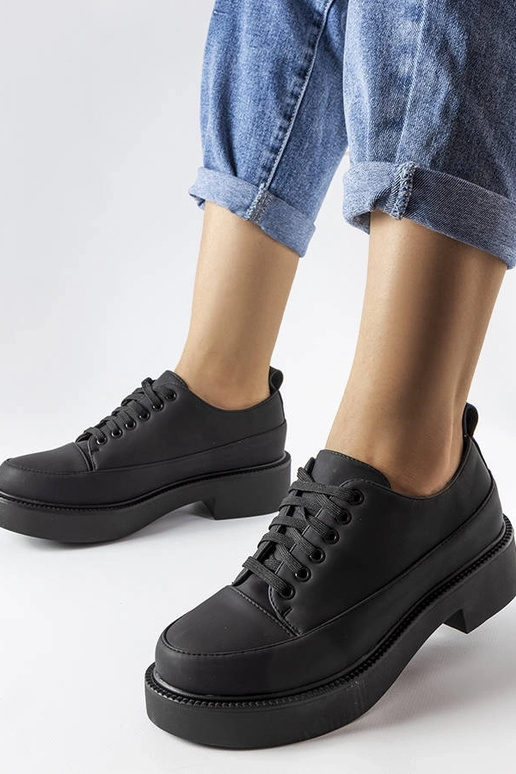 Schwarze flache Schuhe Merico Schwarze flache Schuhe Merico