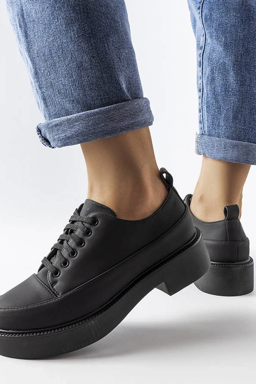 Schwarze flache Schuhe Merico Schwarze flache Schuhe Merico