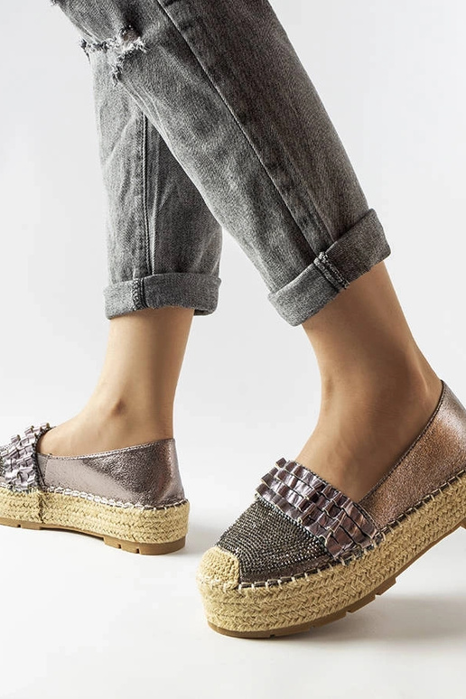 Lauro Silber Zirkon Espadrilles -... Lauro Silber Zirkon Espadrilles -...
