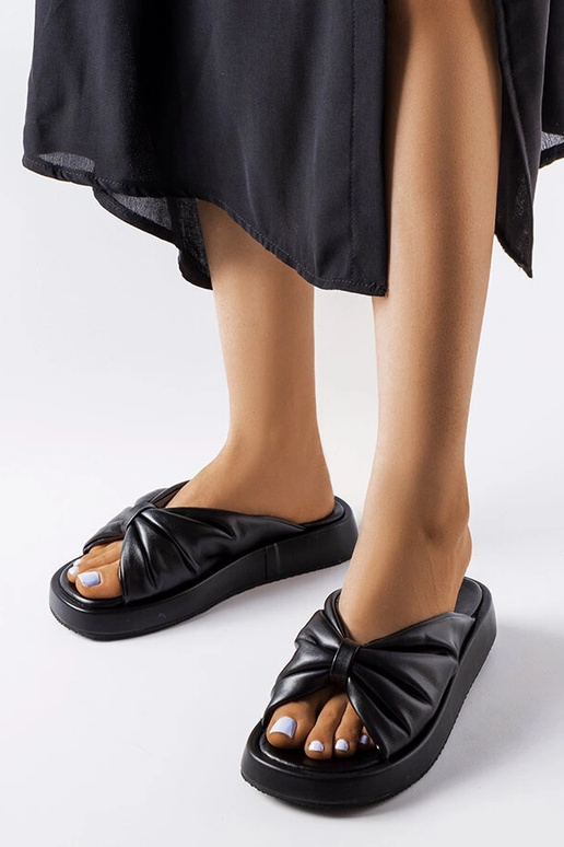 Schwarze Flip-Flops mit niedrigem...