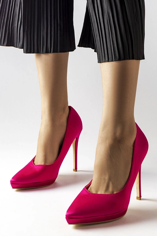 Silje Pumps aus rosa Satin