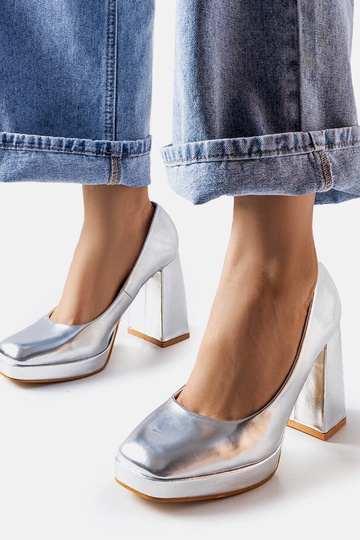 Silberne Mailly Pumps mit... 2