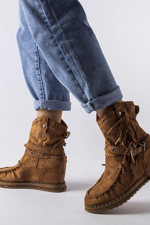 Braune Plattformstiefel, „Teodata"