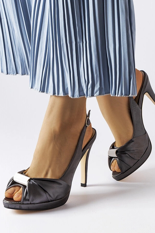 Crispina dunkelgraue High Heel-Sandalen Crispina dunkelgraue High Heel-Sandalen