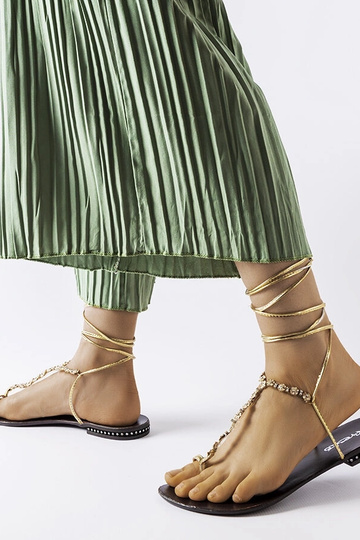 Troghi goldene Sandalen mit... 2