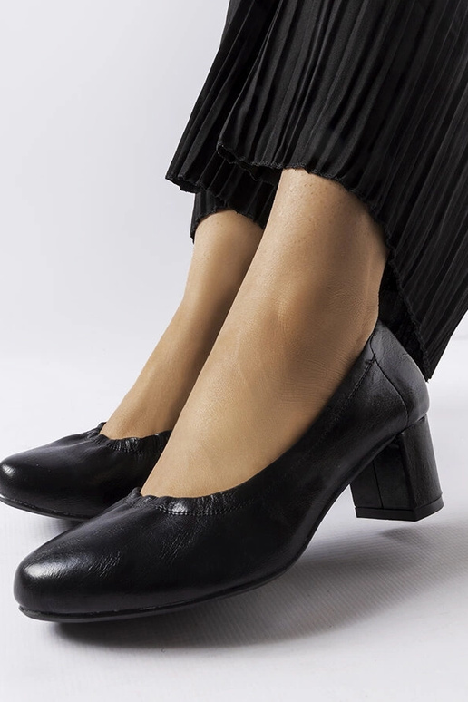 Schwarze Ploufe Pumps mit Blockabsatz Schwarze Ploufe Pumps mit Blockabsatz