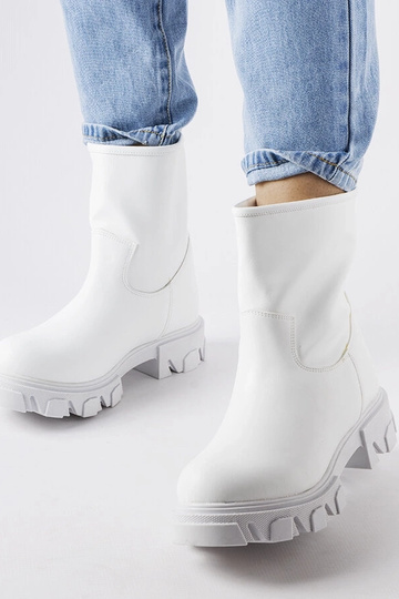 Wuori – Weiße Arbeitsstiefel zum Hineinschlüpfen