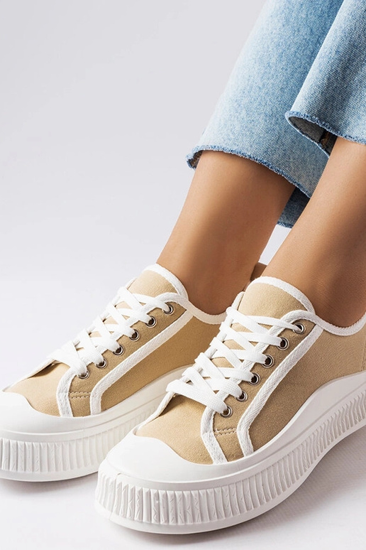 Beige Plateau-Sneakers „Alfianello“ Beige Plateau-Sneakers „Alfianello“