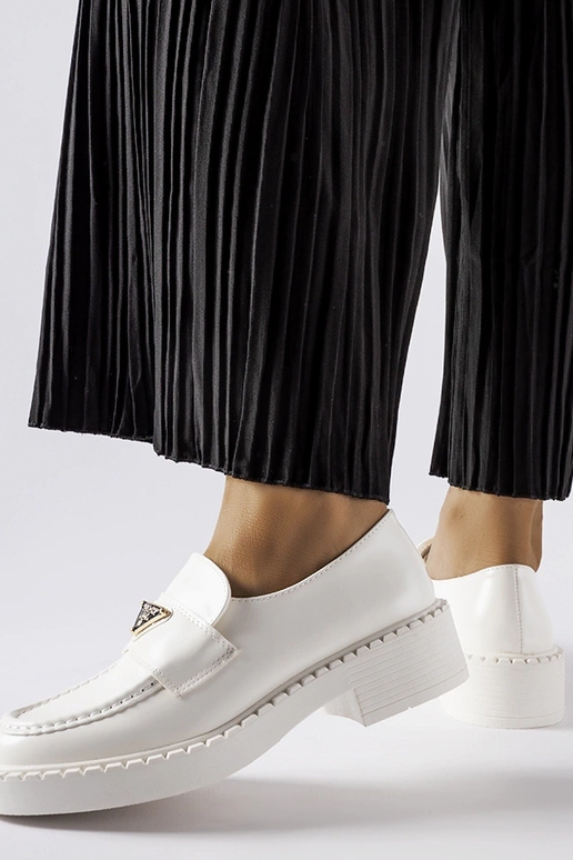 Weiße Damen-Loafer Milne