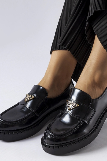 Schwarze Damen-Loafer Milne 2