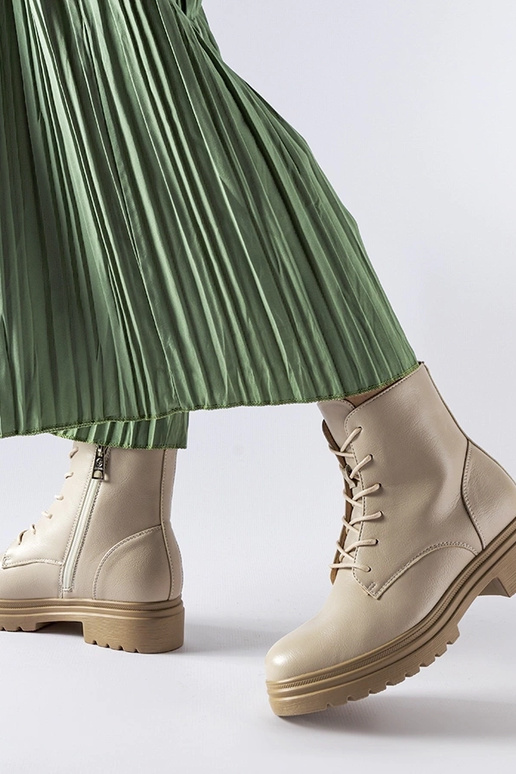 Beige Winter-Trekkingstiefel, „Vinceza"