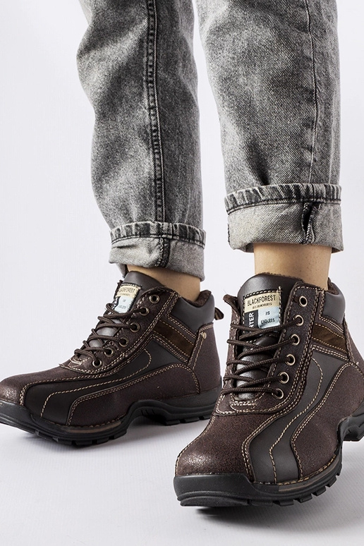 Braune isolierte Halbstiefel für... Braune isolierte Halbstiefel für...