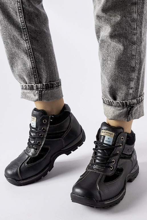 Schwarze Winter-Arbeitsstiefel, „Falla"