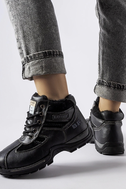 Schwarze Winter-Arbeitsstiefel, „Falla"