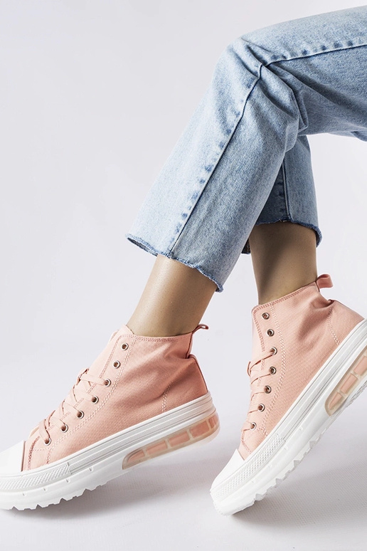Ruhige rosa High-Top-Sneakers Ruhige rosa High-Top-Sneakers