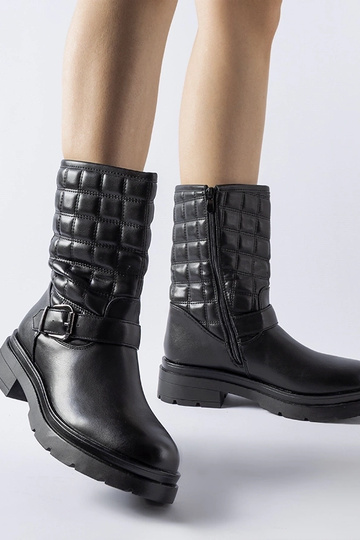 Bluffs – Schwarze, gesteppte Stiefeletten