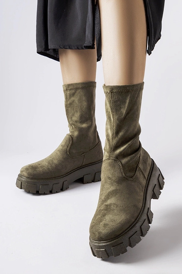 Grüne Sockenstiefel aus...