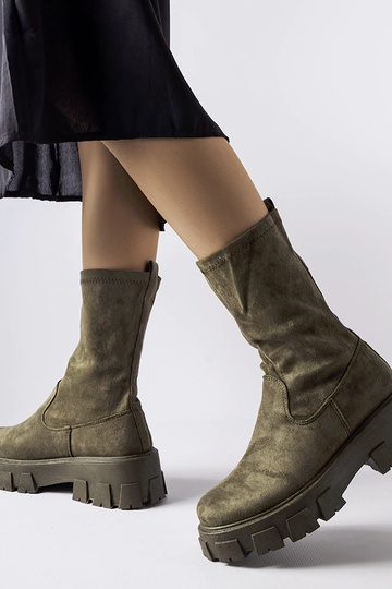 Grüne Sockenstiefel aus... 2
