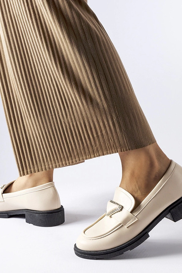 Beige Mokassins mit... 2
