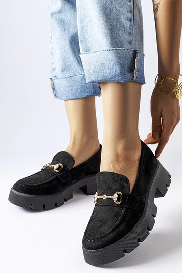 Schwarze Loafer mit...