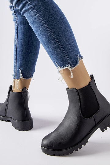 Schwarze klassische Freizeitschuhe aus Kunstleder Sabre 2