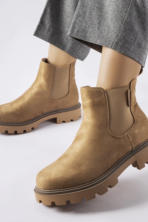 Beige Winterstiefeletten, „Big Star...