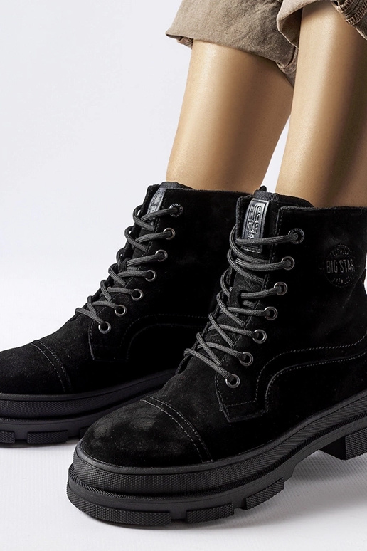 Schwarze Ledertasche BIG STAR KK274524