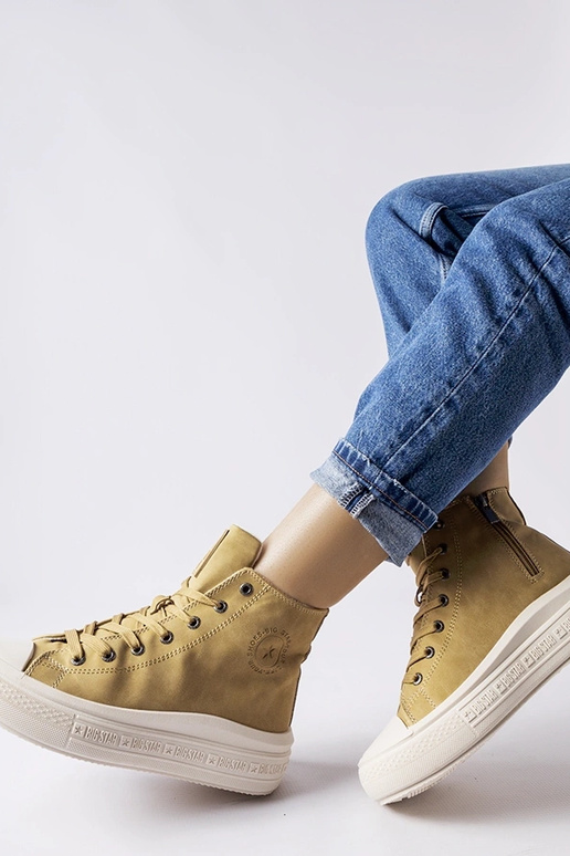 Dunkelbeige warme Sneakers Big Star...