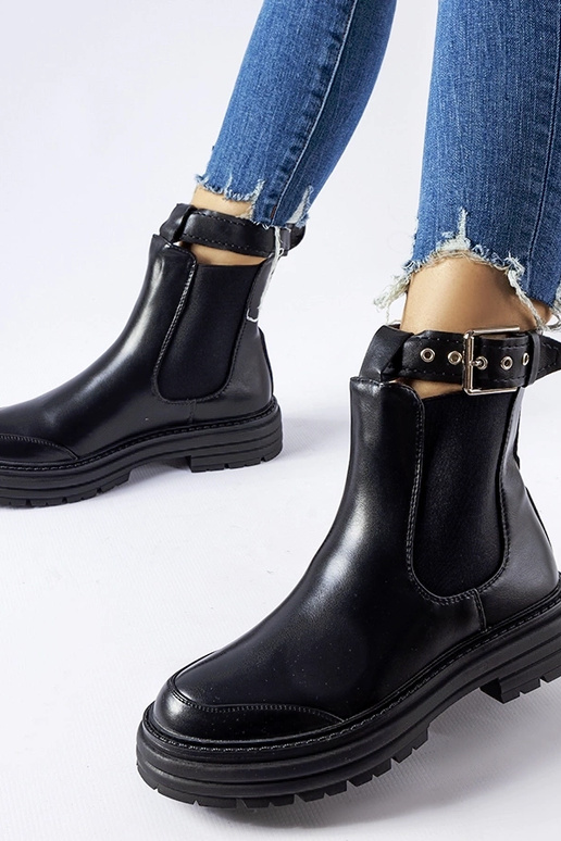 Schwarze Stiefeletten mit...