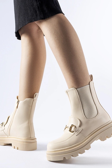 Beige Stiefeletten mit sichtbarem Protektor Sailetto 2