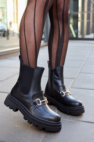Schwarze Stiefeletten mit...