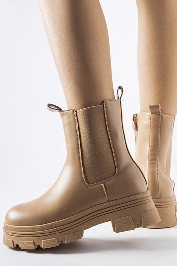 Beige Stiefeletten auf der... 2