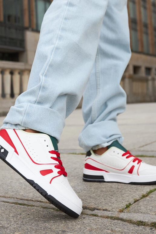 Archie – Rote und weiße Schuhe mit... Archie – Rote und weiße Schuhe mit...