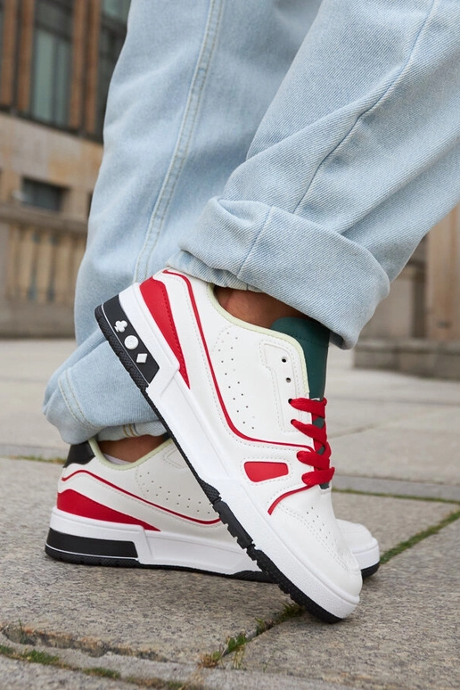 Archie – Rote und weiße Schuhe mit... Archie – Rote und weiße Schuhe mit...