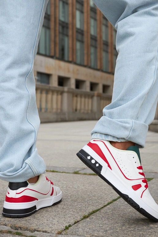 Archie – Rote und weiße Schuhe mit... Archie – Rote und weiße Schuhe mit...