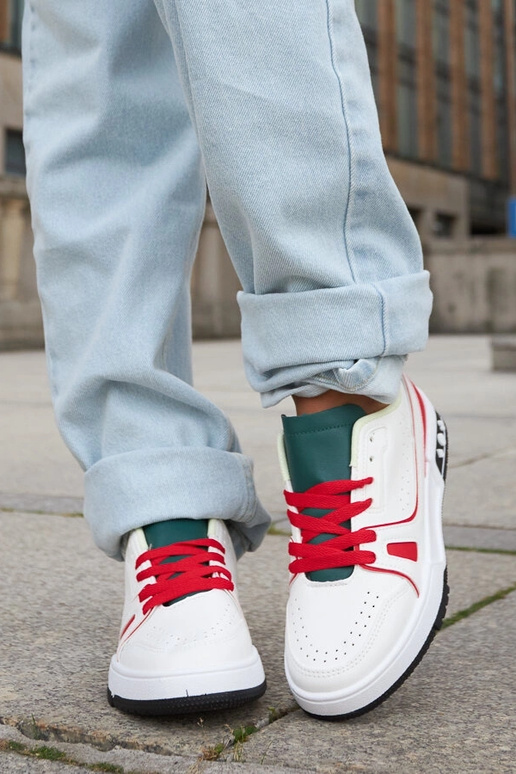 Archie – Rote und weiße Schuhe mit... Archie – Rote und weiße Schuhe mit...