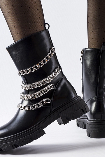 Schwarze Stiefeletten mit...