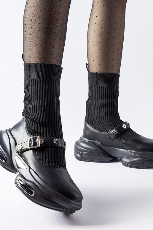 Ivana schwarze Sockenstiefel