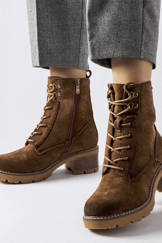 Braune Schnürstiefeletten Clementina